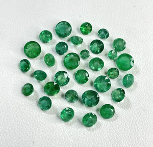 Mejor Precio, Esmeralda Zambiana Natural, Corte Redondo, 3.0-5.5mm, Color Verde Medio, Piedras Preciosas Sueltas para Hacer Collares y Pulseras - Product Image 4
