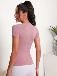 Ropa de gimnasio con logotipo personalizado para mujer, Top de Yoga, ropa deportiva, camisetas de último diseño de alta calidad - Product Image 2