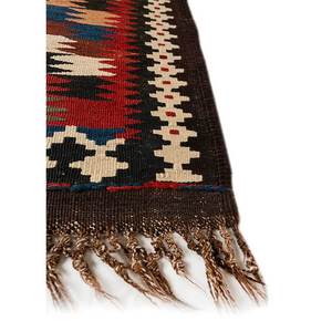 พรมขนสัตว์ทอลายเรขาคณิตแบบแบน สีแดงส้ม พรม 3 มิติ สำหรับตกแต่งห้องนั่งเล่นในบ้าน ชื่อสินค้า พรมปอกระเจา รุ่น Paem-871 - Product Image 4