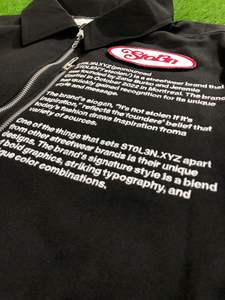 โลโก้การออกแบบปัก OEM ของไฮสตรีท Unisex แฟชั่นซิปผ้านวมแจ็คเก็ตยีนส์ปรับแต่งขนาดต่างๆ - Product Image 4