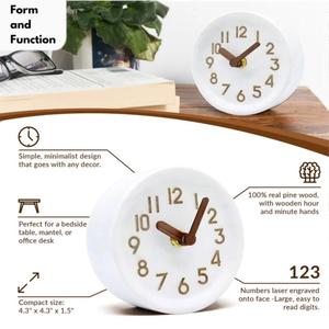 Reloj de grano de diseñador moderno Reloj de madera hecho a mano por diseñador que muestra patrones de grano de madera únicos. - Product Image 3