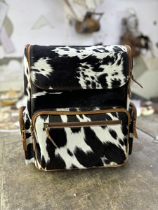 กระเป๋าเป้สะพายหลังหนังวัวขนสัตว์มีซิปกระเป๋ามากมาย & มีสไตล์หลักกระเป๋าเป้สะพายหลังแบบมีซิปทำด้วยมือของนักเรียนนักศึกษา - Product Image 3