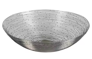 Nouvel arrivage Forme ronde Moderne Luxe Couleur argent Article de rangement Corbeille à fruits Bol Métal Fil de fer Décoration de table Personnalisée - Product Image 5