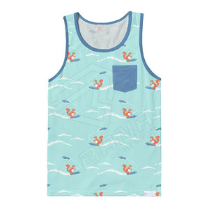 Débardeur personnalisable en polyester écologique à séchage rapide, col rond, respirant, grande taille, pour hommes, vêtements de sport décontractés - Product Image 1