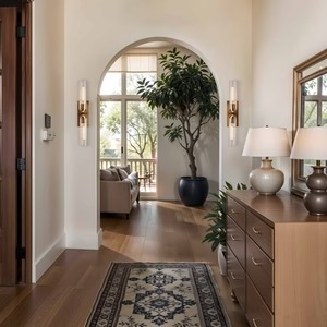 Rowabi โคมไฟติดผนังเบา2ดวง, โคมไฟติดผนังบ้านไร่แบบชนบททันสมัยมีไฟคู่ติดตั้งสำหรับห้องนอนห้องนั่งเล่นหรือตกแต่งห้องโถง - Product Image 3