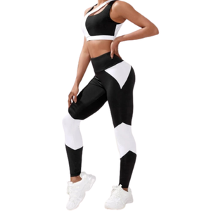 2023 verano gimnasio Fitness conjunto alto elástico cómodo para mujeres secado rápido mujeres Leggings Sets2023 verano gimnasio Fitness conjunto alto St - Product Image 4