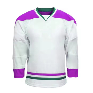 Maillot de hockey sur glace sublimé personnalisé équipe hommes double face oem cousu matériel sergé brodé pour jeunes - Product Image 4