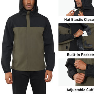 Chaqueta de senderismo de talla grande personalizada de alta calidad para hombre, cortavientos de invierno con capucha para exteriores, informal, Varsity, teñido, calle principal al por mayor - Product Image 3