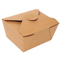 Récipients alimentaires à emporter écologiques-30 oz Kraft Brown Take Out Boxes (50 Pack) Résistant aux fuites et à la graisse pour restaurant