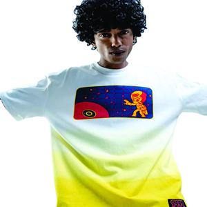 Camiseta Retro Hip-Hop para Hombre-Manga Corta, Tendencia de Verano, Top de Moda de Calle Alta - Product Image 1