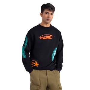 Sweat-shirt à capuche en coton 100% pour homme en gros, col rond surdimensionné, streetwear, imprimé à l'écran, style coréen, sweat-shirts unisexes - Product Image 5