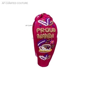 2025 Hot Selling Mardi Gras Krewe of Hail Cleo <b>Headband</b> Collection Indian Handcrafted Hair Accessories Balls Customized <b>Headband</b> - Product Image 6