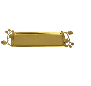 Elegante bandeja de servicio Rectangular de acero inoxidable, superficie de espejo pulido, patrón sólido para fiesta en casa, uso decorativo de catering - Product Image 1