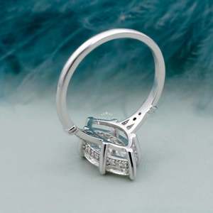 Anillo de Compromiso con Halo Oculto de Diamantes Cultivados en Laboratorio, Corte Marquesa Vintage de 3 Ct para Mujer, Certificado IGI - Product Image 4