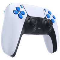 Botones Personalizados Azules para Control de PS5, D-pad, R1, L1, R2, L2, Gatillos, Botones de Compartir, Opciones, Botones Frontales, Juego Completo Personalizado para BDM-030/040/050