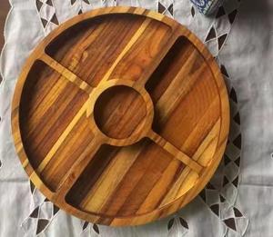 Bandeja de madera única personalizada, respetuosa con el medio ambiente, para servir aperitivos de proveedor indio a precio a granel, madera de acacia y mango - Product Image 3