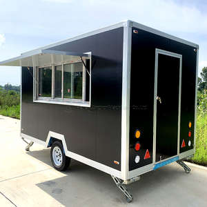 Remorque alimentaire multifonctionnelle remorquable en aluminium et fibre de verre de 400x200cm avec kit de base pour la vente de rue en extérieur - Product Image 6