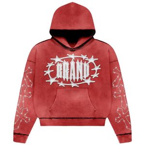 Haute Qualité Personnalisé Coloré Diamant Coton Polaire Pull Hommes Sweats Lourd Strass Agrémenté Hoodies - Product Image 5