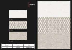 Azulejos de cerámica de 300x600 mm con aspecto elegante para baño y cocina, superficie brillante mate con efecto de azúcar tallado, diseño de pared interior de lujo. - Product Image 3