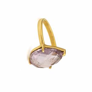 Anillo de amatista personalizado Rosa chapado en oro, 18K, Plata de Ley 925, creativo, hecho a mano, ajuste de punta, regalo, fabricación de joyas - Product Image 6