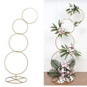 Soporte de flores de metal europeo para mesa de boda centros de mesa decorativos para fiestas en casa y decoración de granja/ático - Product Image 3