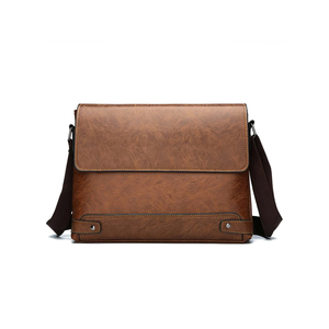 Men's <b>Fashionable</b> Casual Business Vintage Solid Color Cross Body Leather <b>Laptop</b> <b>Bag</b> Made Pakistan For Men - Product Image 1