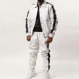 Chándal de Cuero Informal de Moda en Línea para Hombre, Venta Caliente, Chándal de Cuero Personalizado para Hombre en Venta - Product Image 1