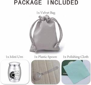 Urne de cendres de tournesol souvenir papillons urnes de crémation en acier inoxydable porte-cendres commémoratif pour papa humain urnes de taille personnalisée - Product Image 5