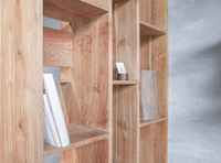 Vitrine de présentation en teck massif, meubles de rangement pour restaurants, hôtels, villas, complexes hôteliers, cafés, mobilier commercial pour l'hôtellerie, vente en gros