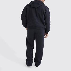 2025 nueva llegada diseño personalizado chándal holgado 100% algodón Boxy peso pesado Joggers cremallera chándal con capucha - Product Image 5
