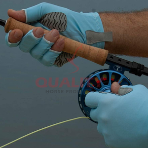 Guantes de pesca de verano con protección solar UV, tela elástica suave transpirable con superficie antideslizante, ajuste sin dedos para pesca en barco - Product Image 3