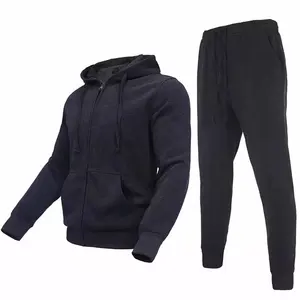 Großhandel Training Gym Trainings anzüge Benutzer definierte Männer Jogging Trainings anzug Männer Plain Hooded Jogging & Freizeit kleidung Baumwoll Fleece Trainings anzug