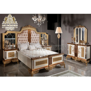 Lit de luxe de style russe et meubles de chambre à coucher meubles de chambre européens sculptés à la main de luxe meubles de chambre à coucher sculptés à la main de luxe - Product Image 1