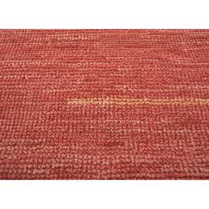 Tapis en laine grande surface Blythe rouge et orange noué à la main AKWL-1906 à motif rayé pour couloir et salon 9x12 pouces - Product Image 3