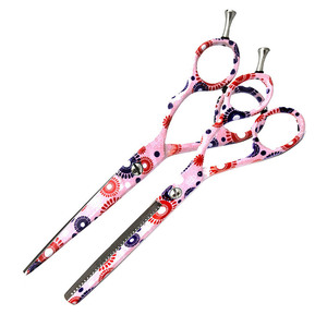 Venta caliente 5,5 \ "Kit de tijeras de peluquero de acero inoxidable personalizado multiusos adelgazamiento cizalla de corte OEM herramientas de peinado - Product Image 5