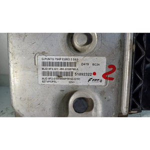 CENTRALINA MOTOR FIAT Punto EVO MJD8F2.G1/51892322/HW00P 199A9000 diésel 1248 (09>12) - Product Image 2
