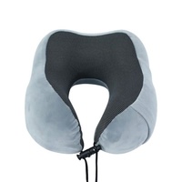 Oreiller de voyage ergonomique en mousse à mémoire de forme en U, respirant, en polyester et coton, pour avion, bus, voiture, camping – Prix usine