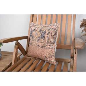 Luxe 14x14 Beige Kilim Laine Oreiller Vintage Moelleux À Motifs Coussin pour Literie Plancher Portable 18x18 Coussin Tissé Technique - Product Image 3