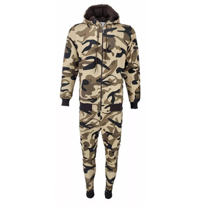 Ensemble de survêtement unisexe 2 pièces couleur personnalisée, motif camouflage à capuche confortable pour le sport et les vêtements décontractés - Product Image 2