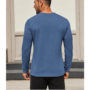 Camiseta de Manga Larga para Hombre, 100% Algodón Jersey, Diseño Personalizado, Color Liso, 220 g/m², Casual, con Logotipo Frontal - Product Image 4