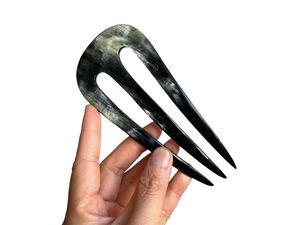 ACCESSOIRES DE CHEVEUX EN CORNE DE BUFFALO POLI FAIT À LA MAIN Fourchette À Cheveux Bâton Barrettes Clips pour Bijoux Matiss Coiffure - Product Image 5