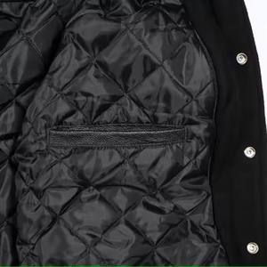 Producto de venta superior, nuevas chaquetas universitarias de satén ajustadas para hombre, chaqueta de satén de poliéster 100%, chaqueta Bomber de satén para hombre, - Product Image 3