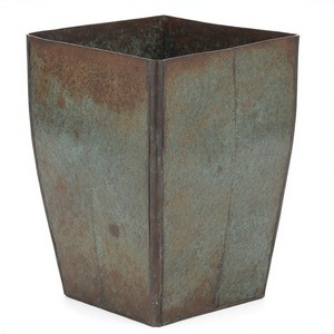 Jardinera de latón ancho TranquilPot para palmeras de interior y decoración floral para el jardín del hogar Maceta de metal antiguo para uso decorativo - Product Image 1