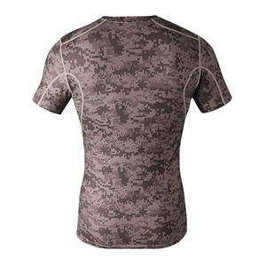 Wholesale Customized Printed Sportswear Short Sleeve MMA Rash Guard <b>Compression</b> for Swimming Spandex/Polyester Anti-Bacterial - Product Image 3
