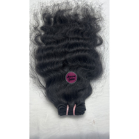 Cheveux humains bruts indiens du sud bouclés 100% naturels Remy, mèches à cuticules alignées, noir naturel, grade 12A, double trame cousue à la machine