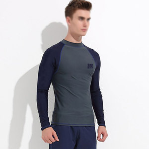 Camisetas de compresión ligeras con logotipo personalizado para hombre, camisetas de manga larga para gimnasio para BJJ MMA, Impresión de transferencia de calor, Nailon/poliéster - Product Image 2