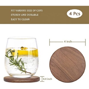 Sous-verres en bois de Noël pour la table, classiques, écologiques, anti-déversement, vaisselle de luxe pour les meilleures ventes - Product Image 6