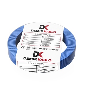 Câble <span class=keywords><strong>DEMIR</strong></span> H07V-U 2,5 mm² en cuivre, isolation PVC 300/500V pour câblage interne résidentiel domestique - Vente chaude - Product Image 1