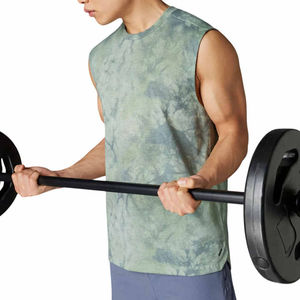 Nueva Camiseta Deportiva de Algodón Tejido para Hombre, Corte Ajustado, Transpirable, Tallas Grandes, Logotipo Personalizado, Color Personalizado - Product Image 3