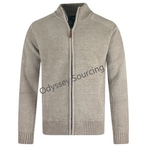 Cardigan pour homme en gros, automne-hiver, fermeture éclair intégrale, manches longues, personnalisable, anti-rides, service OEM ODM, pull confortable - Product Image 2